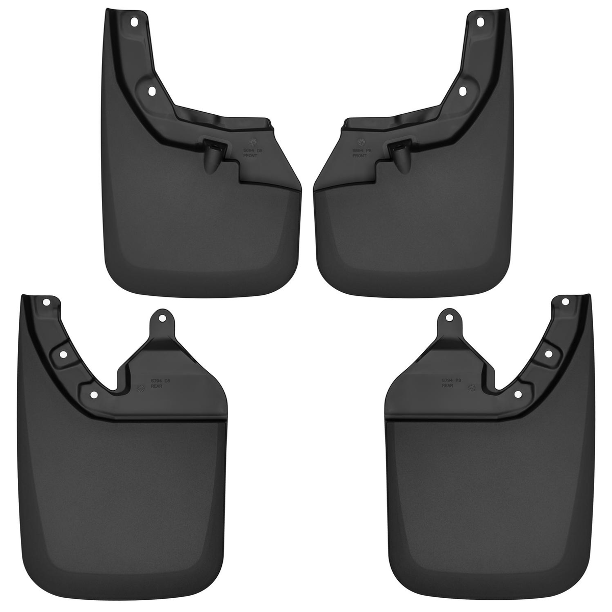 Husky Liners 05-15 Toyota Tacoma w/ OEM Fender Flares Front and Rear Mud Guards - Black