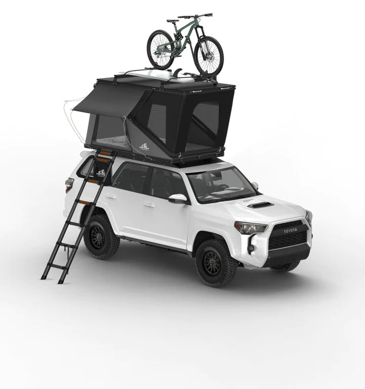 aluminum roof tent Tuff Stuff Overland TS-1-1800BLK Alpine Fiftyone Aluminum Shell Roof Top Tent