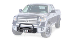Ghosted view of the WARN Semi-Hidden Winch Mount with Grille Guard for 2014-2021 Toyota Tundra