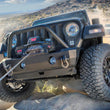 WARN VR EVO 12-S 12,000 lb truck, Jeep, and SUV winch shown in rocky off-road terrain