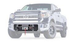 Ghosted view of the WARN Semi-Hidden Winch Mount for 2014-2021 Toyota Tundra