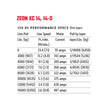 Specification graphic for the WARN ZEON XC 14-S 14,000 lb truck, Jeep, and SUV winch