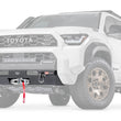 Ghosted view of the WARN Semi-Hidden Winch Mount Kit for 2025-2026 Toyota 4Runner