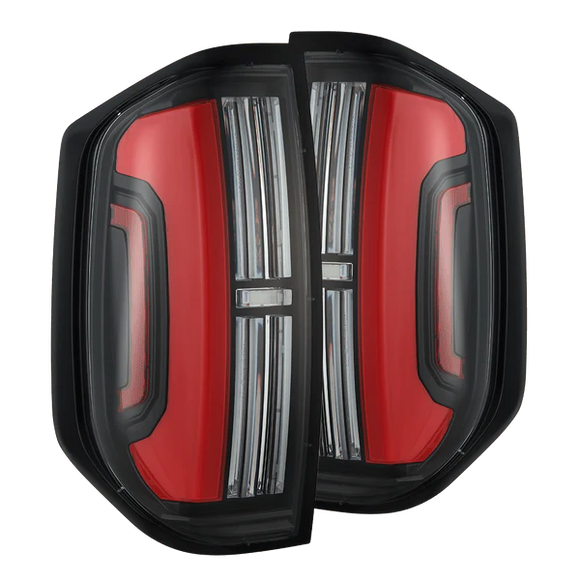 NOVA-Series Prismatic LED Tail Lights Black-Red | 14-21 Tundra