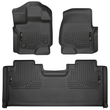 Weatherbeater Black Front & 2nd Seat Floor Liners (Supercab/Lightning) | 2015+ F150