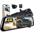 G850Pro 4K WiFi ADAS Front & Rear Mirror Dash Cam product image