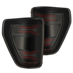 LUXX Series LED Tail Lights (Black-Red) | 2024+ F150/Raptor