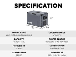 VL45ProD Dual Zone Portable Freezer