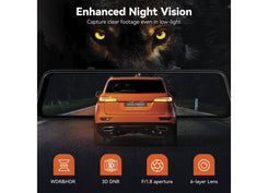 G850Pro 4K WiFi ADAS Front & Rear Mirror Dash Cam