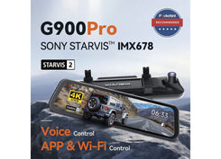 G900Pro 12MP WiFi Touchscreen Rearview Mirror Dash Cam