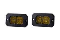SSC2 SAE Yellow Flush Mount LED Pod (Pair)