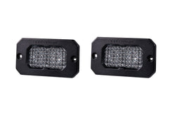 SSC2 SAE White Flush Mount LED Pod (Pair)