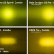 SSC2 SAE Yellow Flush Mount LED Pod (Pair)