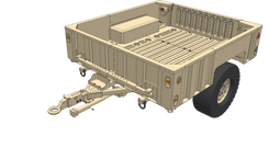 XTR3 Bed Rack for M1101 Style Military Trailer