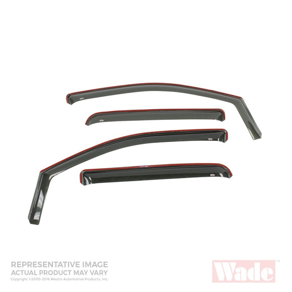 Westin 2005-2015 Toyota Tacoma Double Cab 4dr Wade In-Channel Wind Deflector 4pc - Smoke