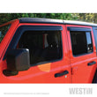 Westin 2018-2019 Jeep Wrangler JL Unlimited Wade Slim Wind Deflector 4pc - Smoke
