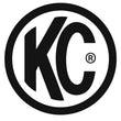 KC HiLiTES 6in. Round Soft Cover (Pair) - Black w/White KC Logo