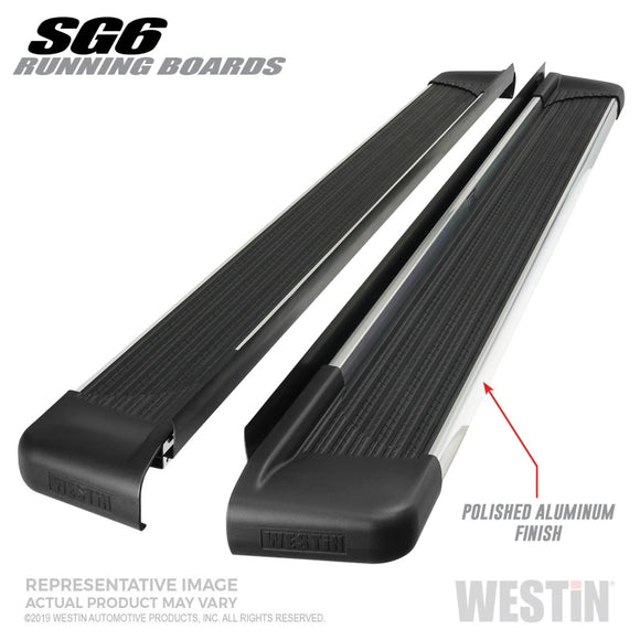 Westin SG6 Polished Aluminum Running Boards 74.25 in