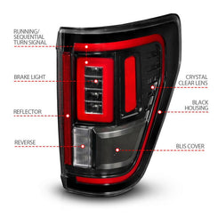 LED Tail Lights w/ Initiation and Sequential (Halogen Models w/ Blis) | 2021+ F150