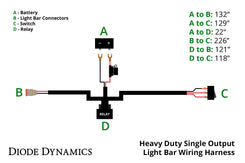 Heavy Duty Wiring Harness - Single Output
