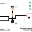 Heavy Duty Wiring Harness - 4-pin w/ 3-way switch