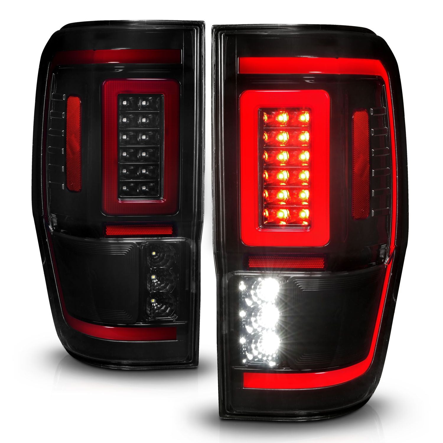 Right LED Tail Light Assembly For Ford Ranger 2019-2023 – W/ Blind Spot, Black Housing
